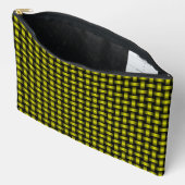 Geel Zwart Weefpatroon Groot Etui (Open)