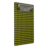 geel zwart weefpatroon mini klembord (Schuin)