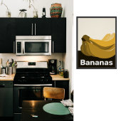 Geel, zwart, White Kitchen Wall Decor - Poster