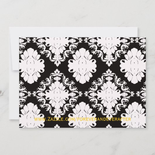 Geel, zwart, wit, Aangepast Afstuderen Kaart (Achterkant)