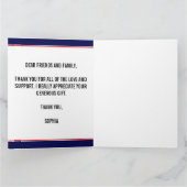 Geel Zwart Wit Afstuderen Classic Bedankkaart (Binnen)