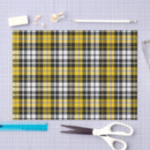 Geel Zwart Wit Geruit Schotse Ruit Patroon Ontwerp Tissuepapier (Craft)