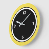 Geel zwart-wit, klein, groot slot grote klok (Hoek)