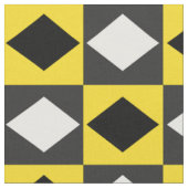 Geel Zwart Wit Rhombus Diamant Vorm Stof (Close Up)