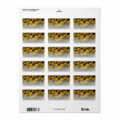 Geel zwart-wit-schorsenveld etiket (Full Sheet)