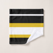 Geel Zwart Witte Strepen Bijenstreep Bad Handdoek (Wasdoekje)