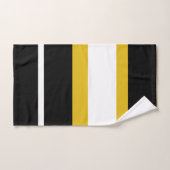 Geel Zwart Witte Strepen Bijenstreep Bad Handdoek (Handdoek)