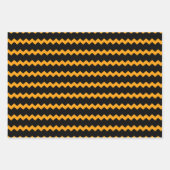 Geel & Zwart Zigzag Chevron Speels & Moedig Inpakpapier Vel (Voorkant 3)