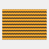 Geel & Zwart Zigzag Chevron Speels & Moedig Inpakpapier Vel (Voorkant 2)