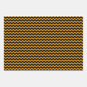 Geel & Zwart Zigzag Chevron Speels & Moedig Inpakpapier Vel (Voorkant)