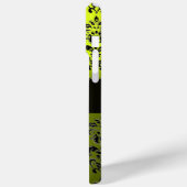 GEEL ZWARTE DAMASK GEM STONE MONOGRAM Case-Mate iPhone CASE (Achterkant / Links)