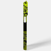 GEEL ZWARTE DAMASK GEM STONE MONOGRAM Case-Mate iPhone CASE (Achterkant / Rechts)