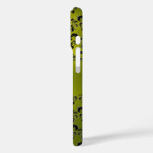 GEEL ZWARTE DAMASKMONOGRAM Case-Mate iPhone CASE (Achterkant / Links)