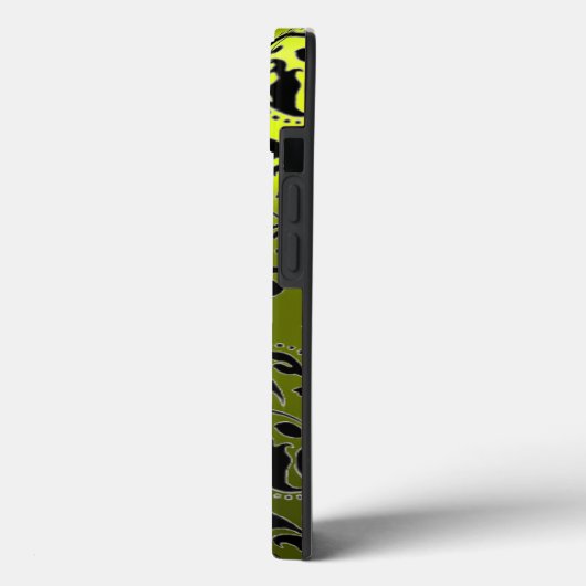 GEEL ZWARTE DAMASKMONOGRAM Case-Mate iPhone CASE (Achterkant / Links)