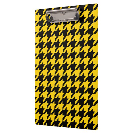 Geel Zwarte Houndstooth Check Klembord (Links)