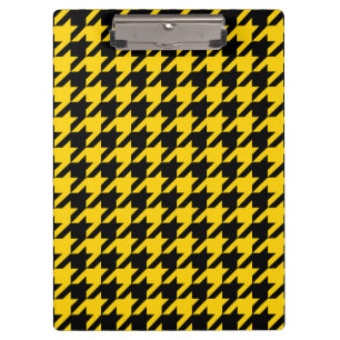 Geel Zwarte Houndstooth Check Klembord