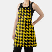 Geel Zwarte Houndstooth Check Schort (Insitu)