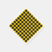 Geel Zwarte Houndstooth Check Servet (Hoek)