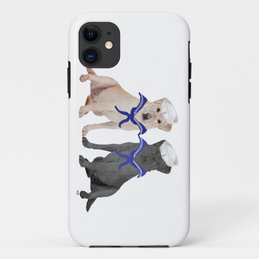 Geel & Zwarte Labrador Retrievers Case-Mate iPhone Case (Achterkant)