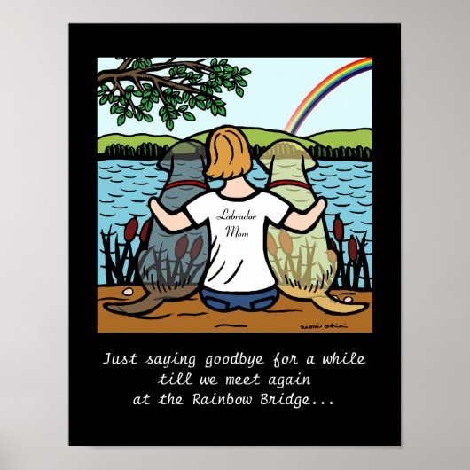 Geel & Zwarte Labradorengelen en Moeder 3 Poster (Voorkant)
