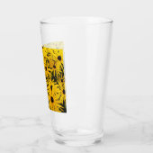 Geel zwarte oranje Susans Floral Drink Glas (Links)