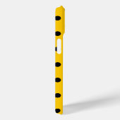 Geel, zwarte pokstip, Daisy Flower iPhone Case (Achterkant / Rechts)