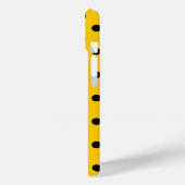 Geel, zwarte pokstip, Daisy Flower iPhone Case (Achterkant / Links)