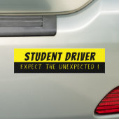 Geel-zwarte sticker voor leerling bestuurder (Op auto)