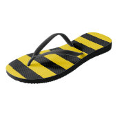 Geel/Zwarte Strepen Teenslippers (Schuin)