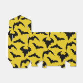 Geel & Zwarte Vleermuizen Halloween Feest Bedankdoosjes (Uitgevouwen)