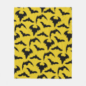 Geel & Zwarte Vleermuizen Halloween Fleece Deken (Voorkant)
