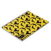 Geel & Zwarte Vleermuizen Halloween Notitieboek (Linkerzijde)