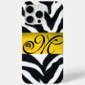 GEEL ZWARTE WITTE ZEBRA FUR MONOGRAM, Topaz Case-Mate iPhone Case (Achterkant)