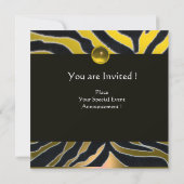 GEEL ZWARTE WITTE ZEBRA FUR MONOGRAM, Topaz Kaart (Achterkant)