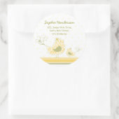Geel Zwemig Baby vogeladres Etiket Sticker (Tas)