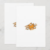 Geelachtig Oranje, Oranjeachtig Geel decoratief Feestdagenkaart (Voorkant / Achterkant)