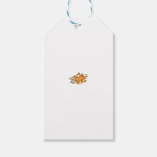 Geelachtig Sinaasappel, orang geel decoratief Cadeaulabel (Voorkant)