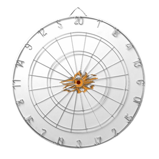 Geelachtig Sinaasappel, orang geel decoratief Dartbord (Voorkant)