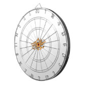 Geelachtig Sinaasappel, orang geel decoratief Dartbord (Voorkant Rechts)