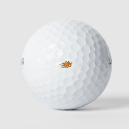 Geelachtig Sinaasappel, orang geel decoratief Golfballen (Voorkant)