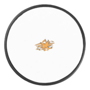 Geelachtig Sinaasappel, orang geel decoratief Hockey Puck