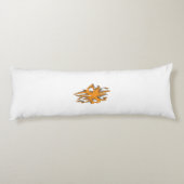 Geelachtig Sinaasappel, orang geel decoratief Lichaamskussen (Achterkant)