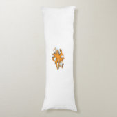 Geelachtig Sinaasappel, orang geel decoratief Lichaamskussen (Voorkant Verticaal)