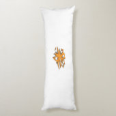 Geelachtig Sinaasappel, orang geel decoratief Lichaamskussen (Achterkant (Verticaal))