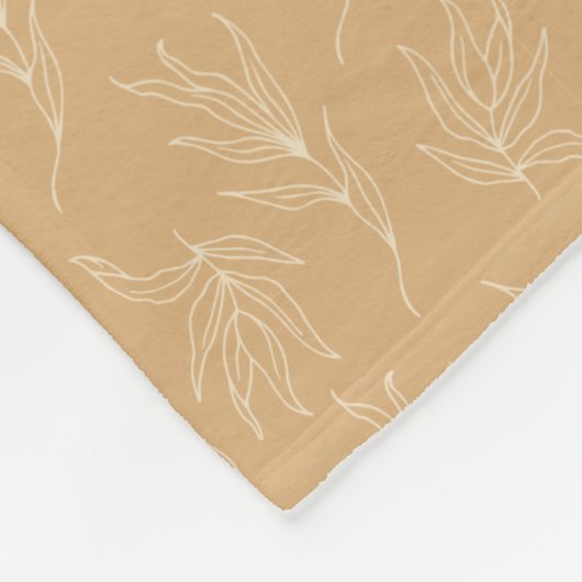 Geelbladeren Fleece Deken (Hoek)