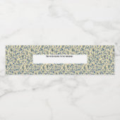 Geelblauw toile water label waterfles etiket (Enkel label)