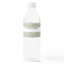 Geelblauw toile water label