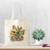 Geelbloeiende Cactus Tote Bag