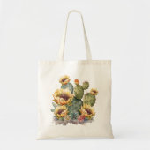 Geelbloeiende Cactus Tote Bag (Voorkant)