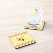  geelbloem geeft Bedankt Onderzetters (Rechterzijde)